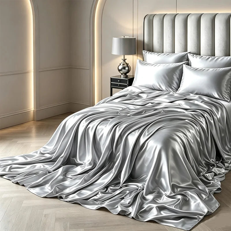 Ultra Soft Cooling Bamboo Sheets Queen/King/Full, Luxury Silky Bedding Set with Deep Pocket Fitted Sheet, Breathable & Moisture Wicking Bed Sheets, All Season Comfort for Hot Sleepers