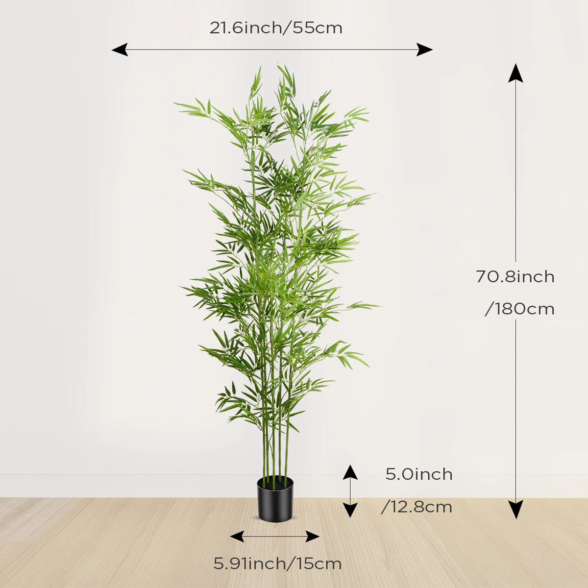 Olitree Artificial Bamboo Tree With Realistic Trunks and Lifelike Leaves