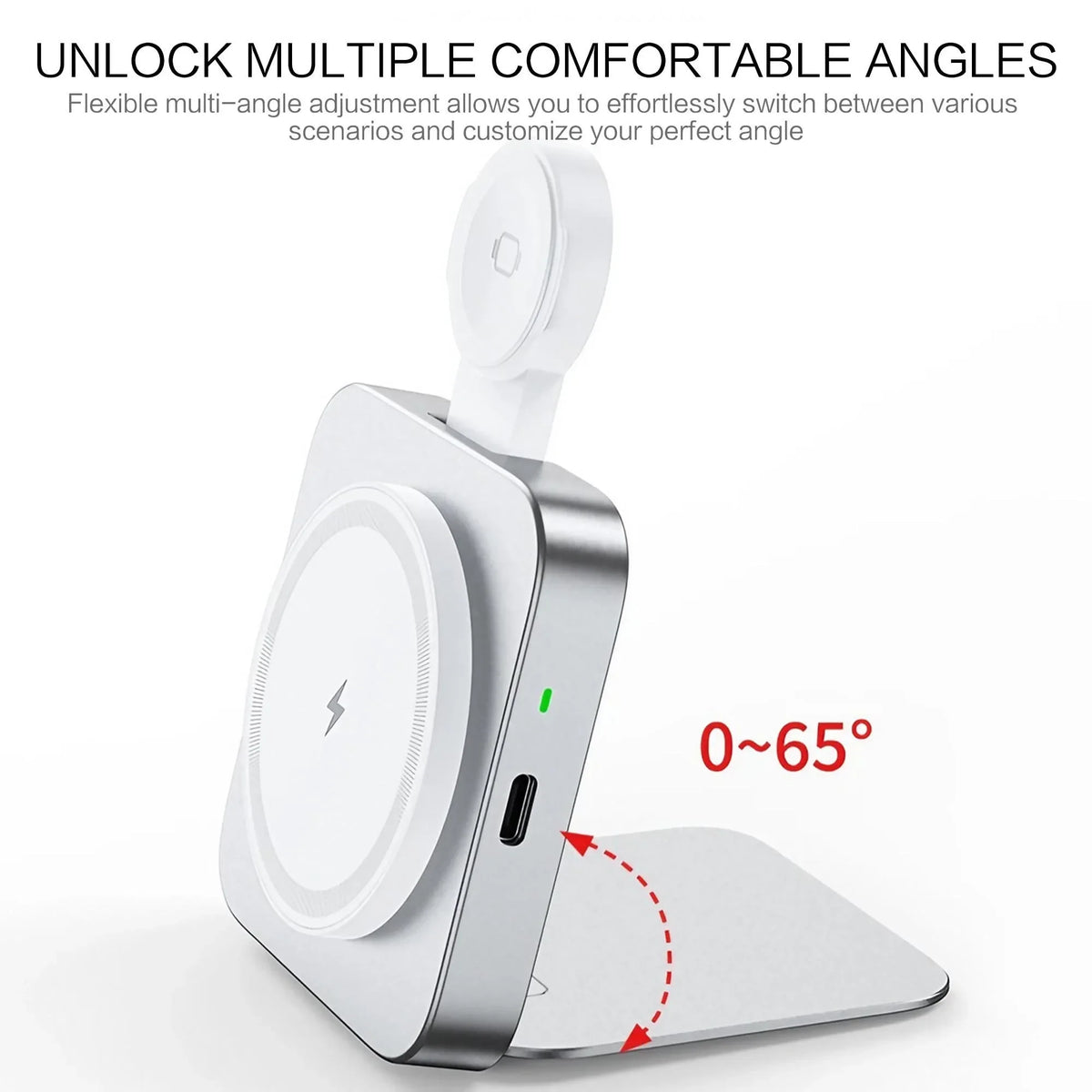 STONEGO Foldable Magnetic Wireless Charger and Phone Stand