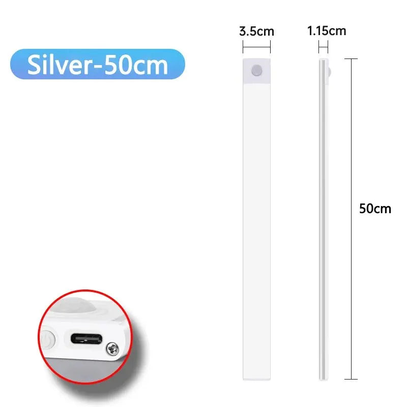 Rechargeable USB Type C Motion Sensor LED Cabinet Light
