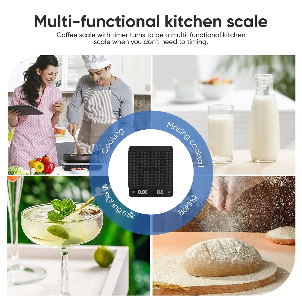 Digital Coffee Scale With Timer And Tare Function For Espresso