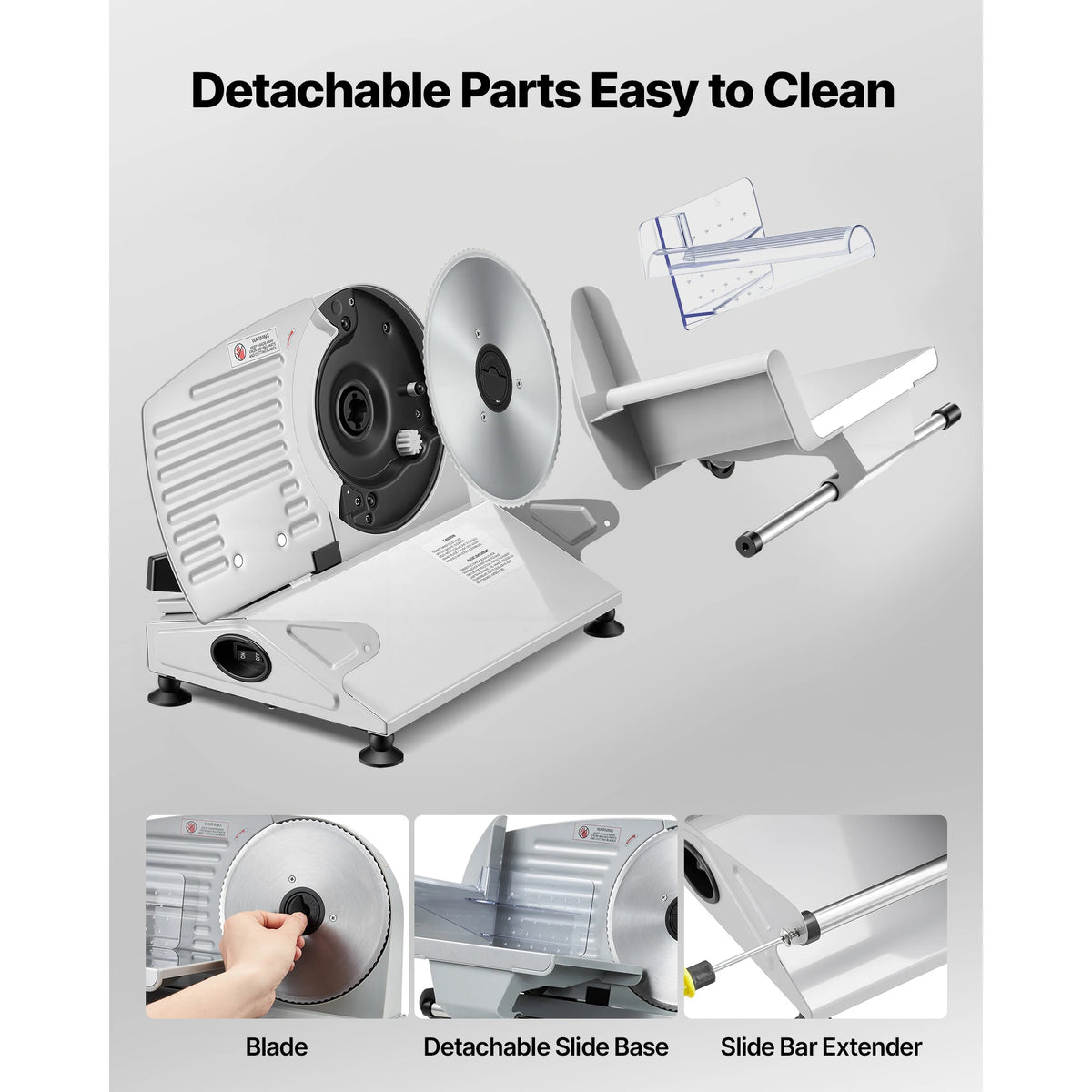 SucceBuy Electric Meat Slicer With Adjustable Settings