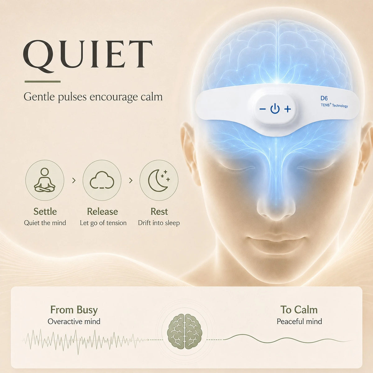 Jitesy Portable Rechargeable Ems Sleep Aid Device For Stress Relief