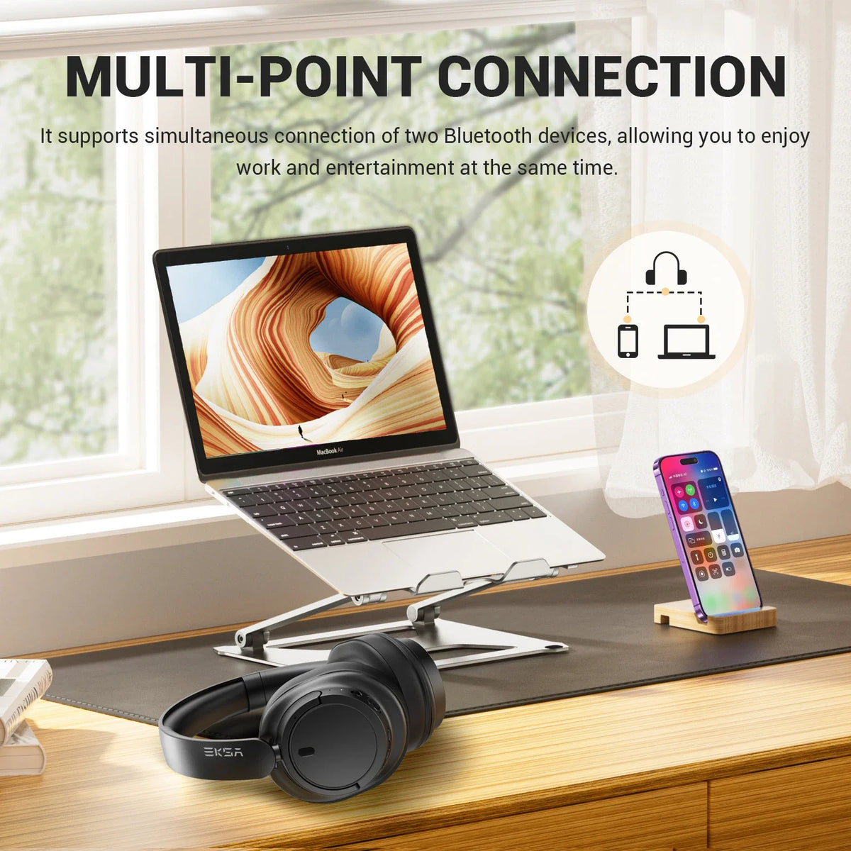 Oneodio Wireless Over Ear Headphones With Microphone And HiFi Sound