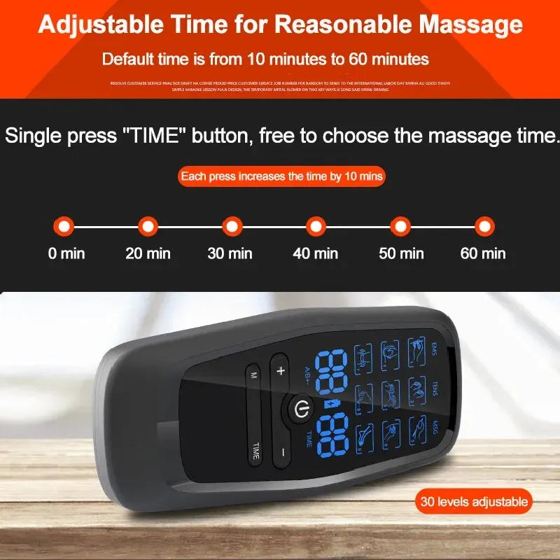 Jitesy Dual Output Tens Ems Muscle Stimulator Pain Relief