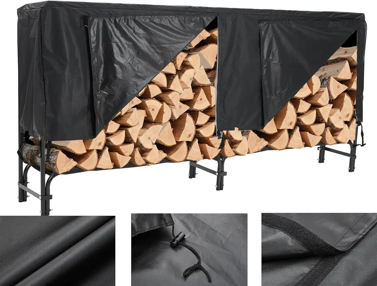 Garvee Heavy Duty Firewood Rack With Weatherproof Cover