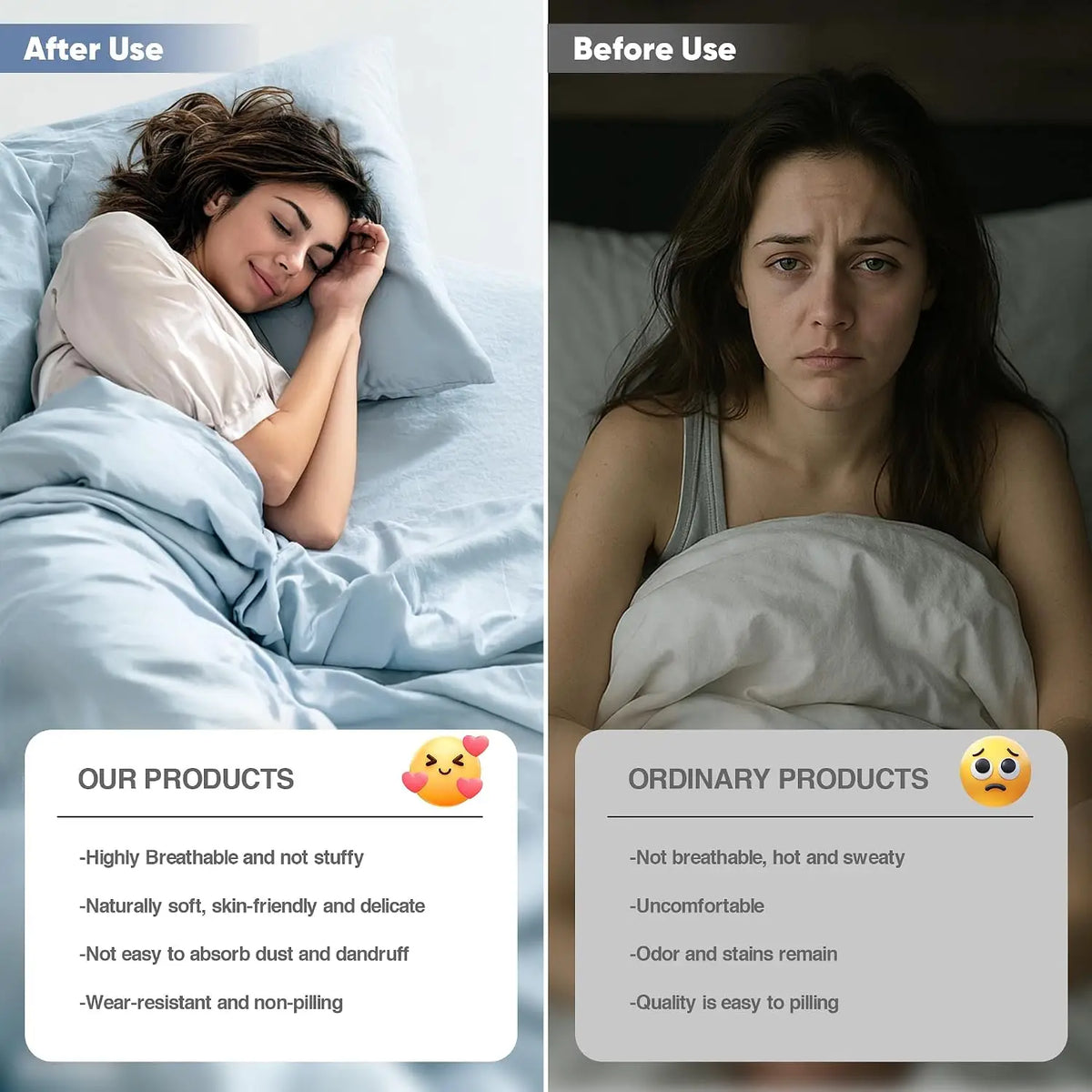 Silver Infused Bed Sheets Set, Cooling Tencel Modal Sheet with Self-Cleaning Technology for 3X Freshness Sleep, Hypoallergenic & Breathable Sheet Perfect for Hot Sleepers (LightBlue, King)