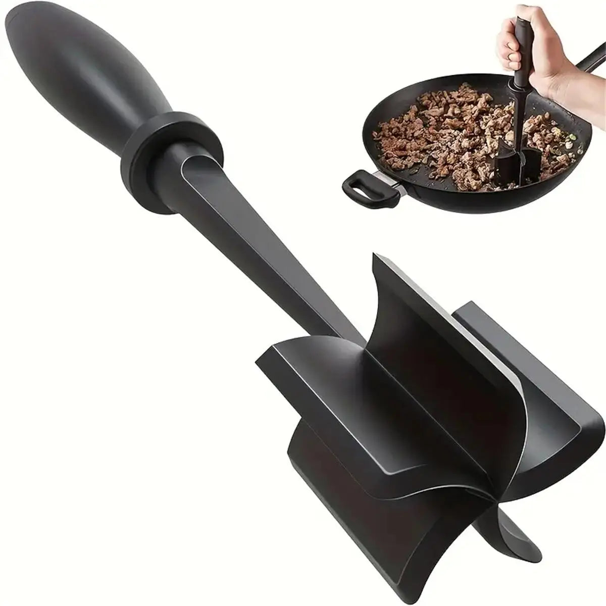 Heat Resistant Plastic Meat Chopper For Ground Beef Smasher