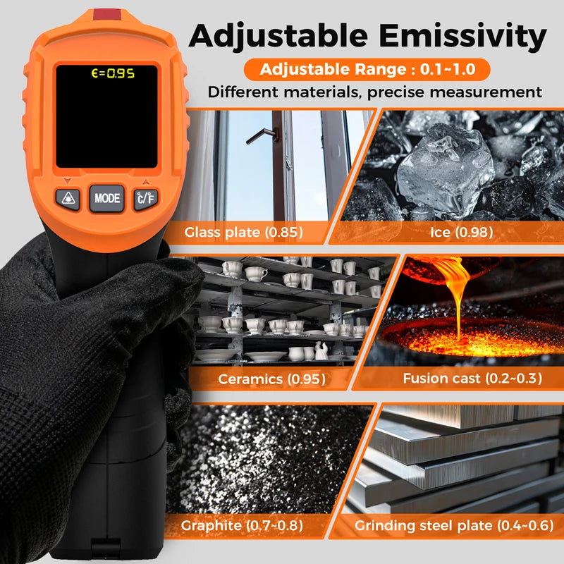 POROMETISTO IM06Max 4-in-1 Digital Infrared Thermometer With K-Type Probe