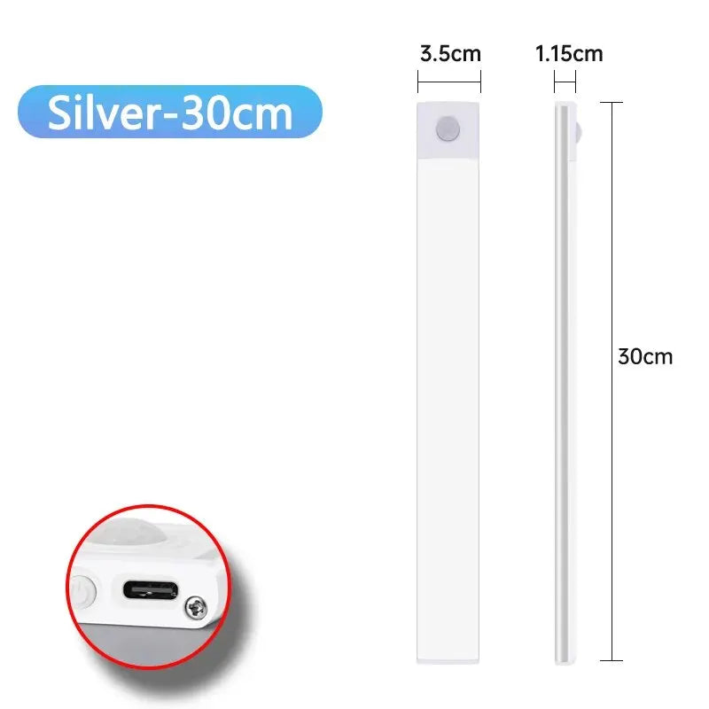 Rechargeable USB Type C Motion Sensor LED Cabinet Light