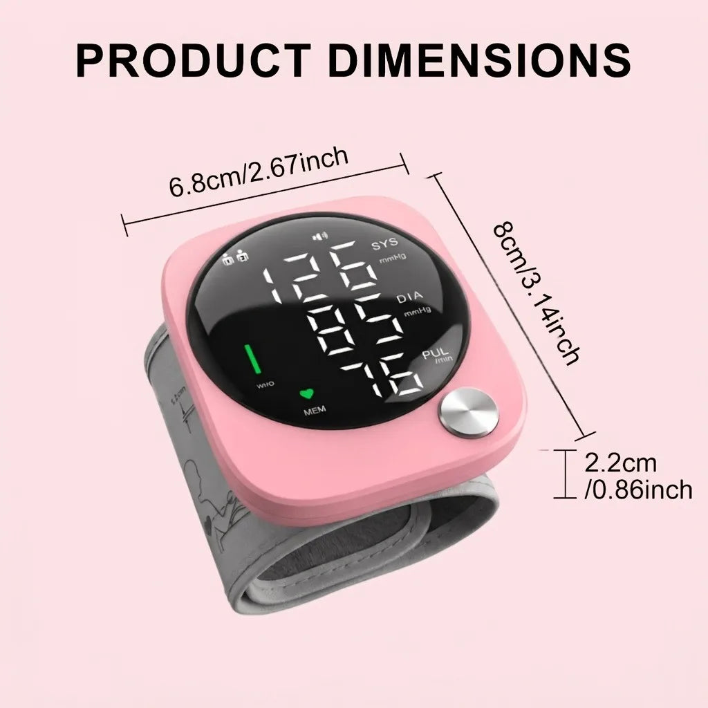 Jitesy Automatic Wrist Blood Pressure Monitor With Voice Broadcast