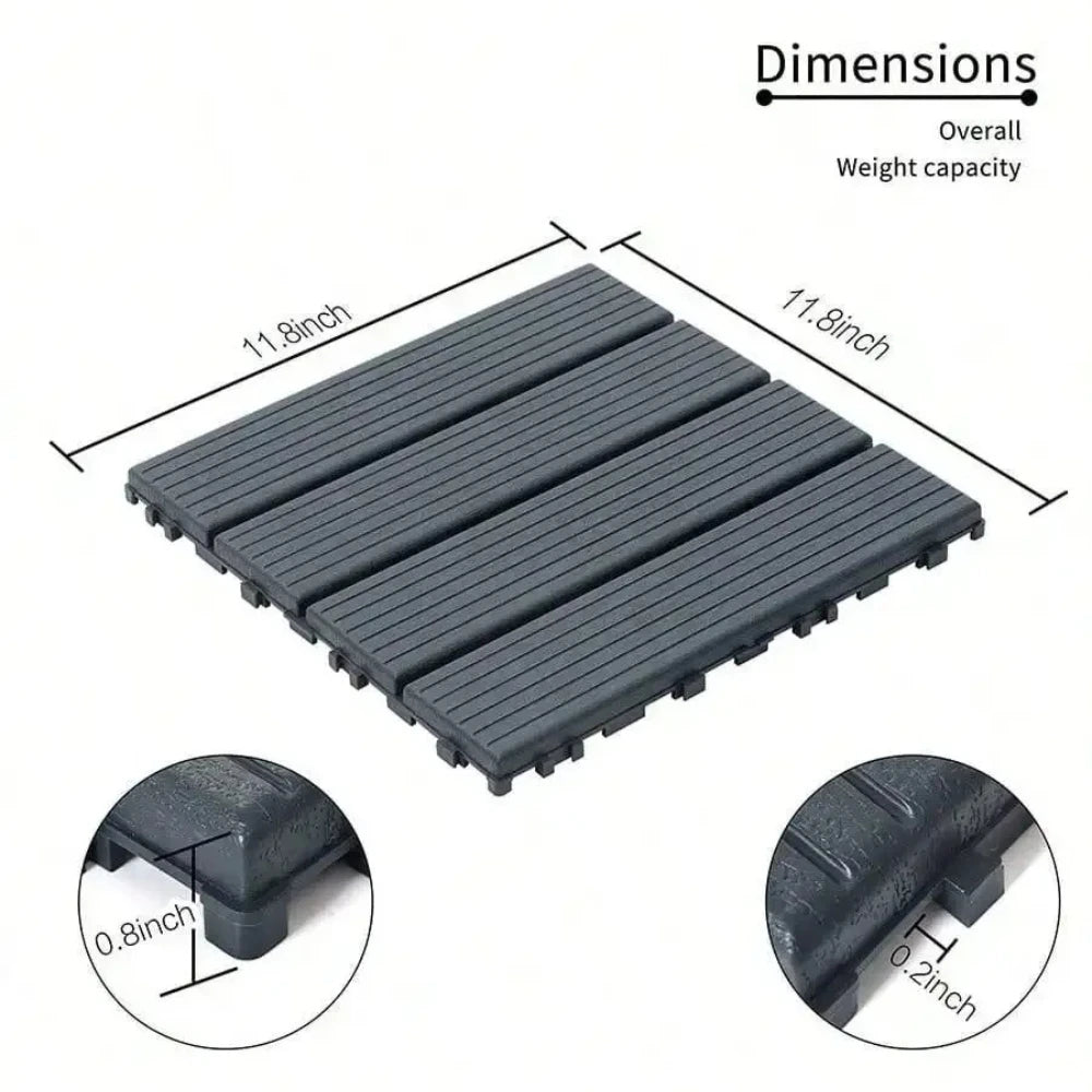 Interlocking Plastic Deck Tiles for Patios and Balconies