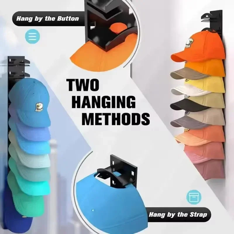 1Pcs Closet Hat Rack Baseball Cap Organizer Plastic Space Saving for Door Storage Holder Caps Hats Home Closet Entryway