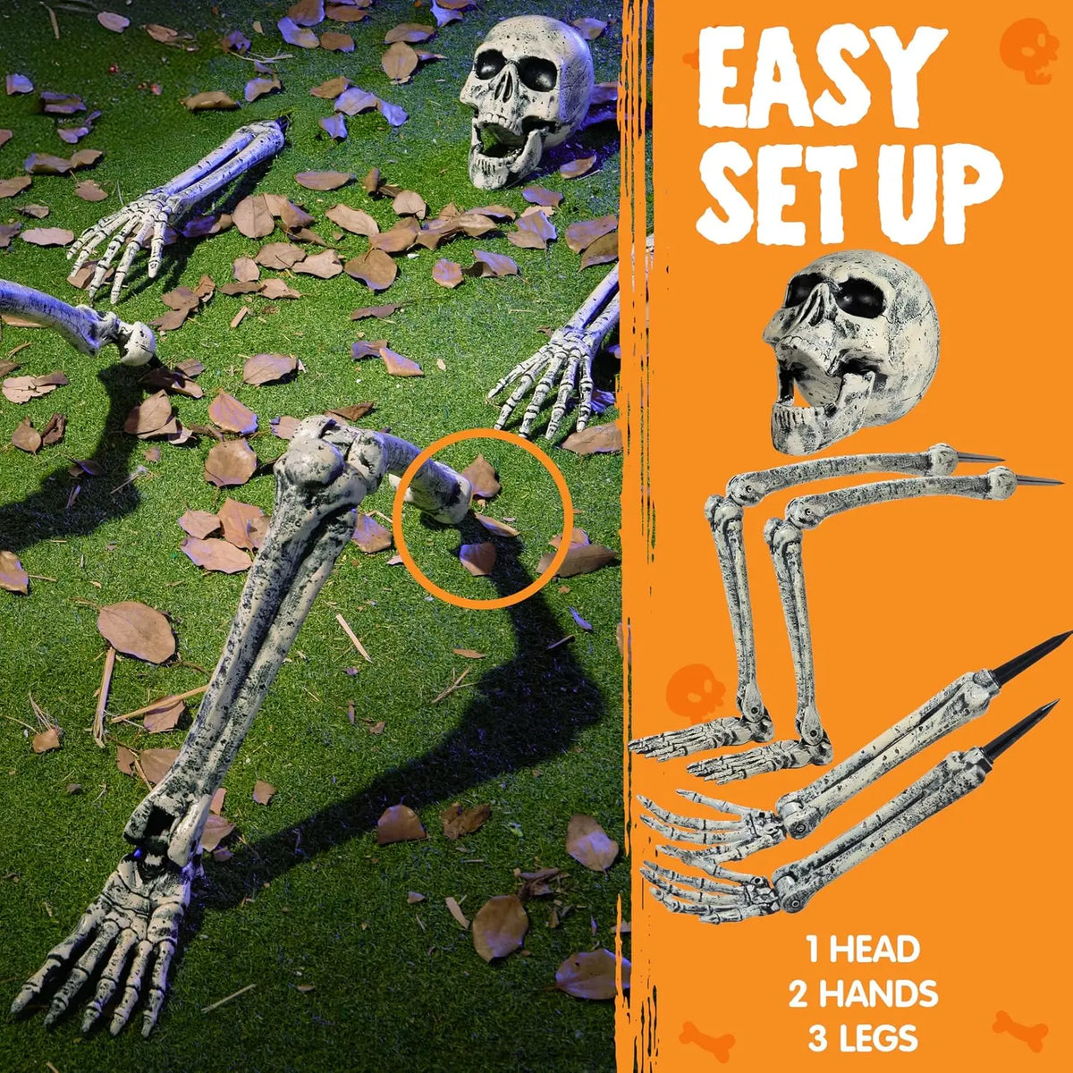 Halloween Skeleton Yard Stakes and Outdoor Decorations