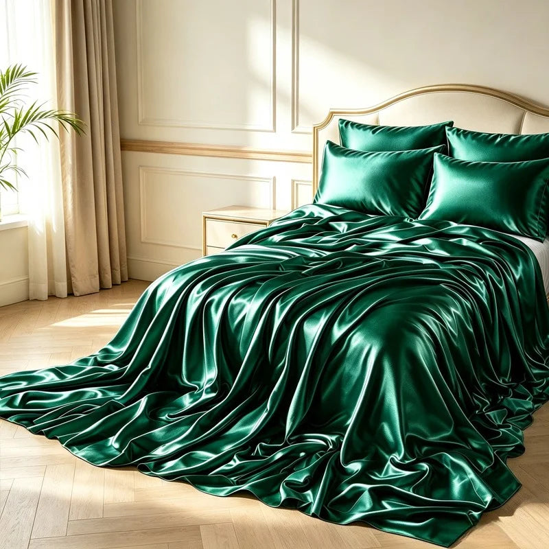 Ultra Soft Cooling Bamboo Sheets Queen/King/Full, Luxury Silky Bedding Set with Deep Pocket Fitted Sheet, Breathable & Moisture Wicking Bed Sheets, All Season Comfort for Hot Sleepers