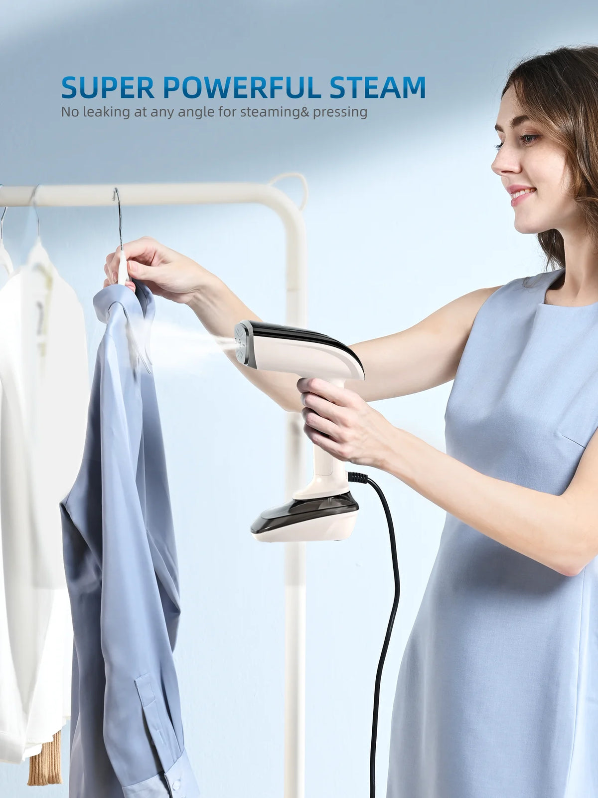 Portable 1200W Handheld Steam Brush Iron For Clothing Care