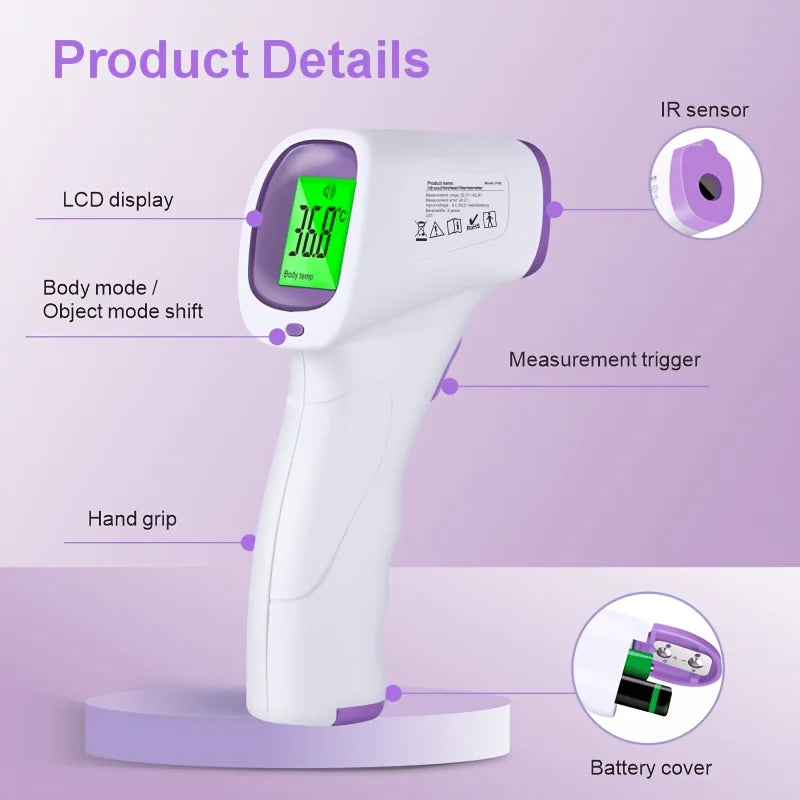 Non Contact Forehead Thermometer With Fever Alarm