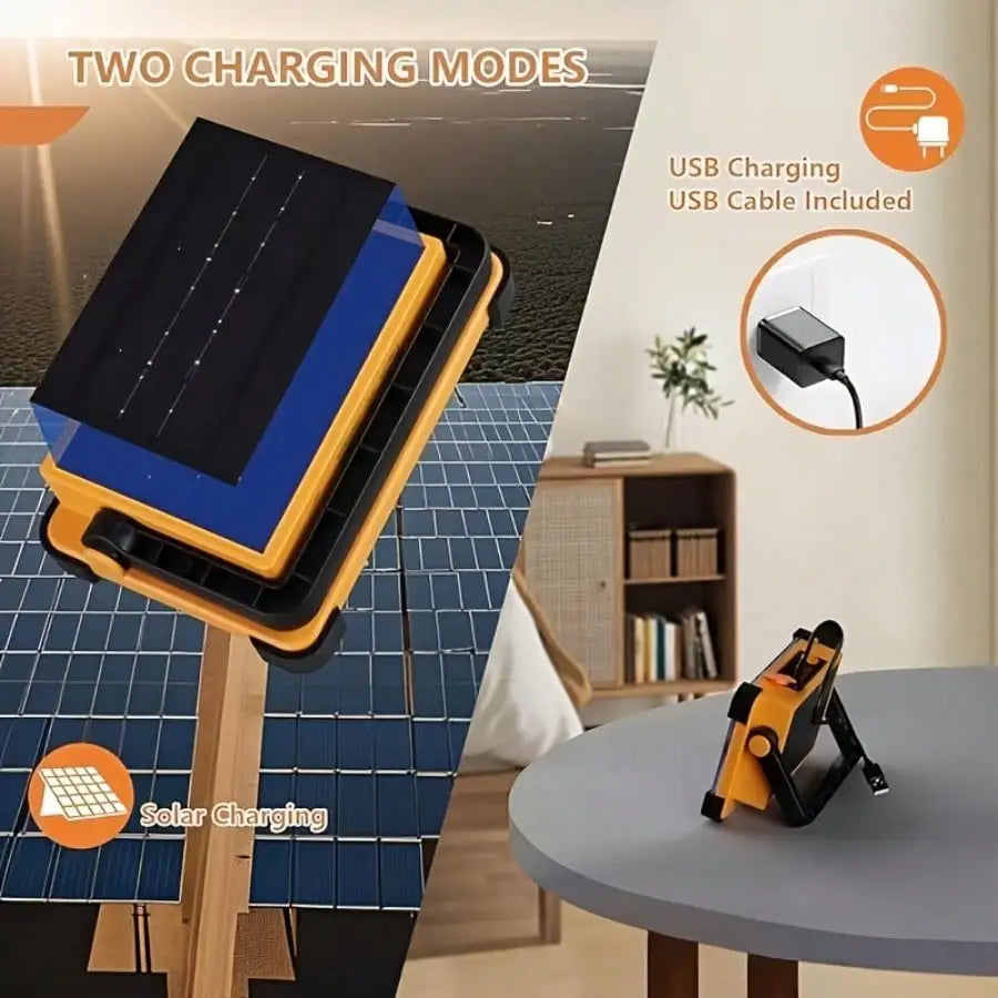 Portable USB Rechargeable LED Floodlight For Camping And Hiking