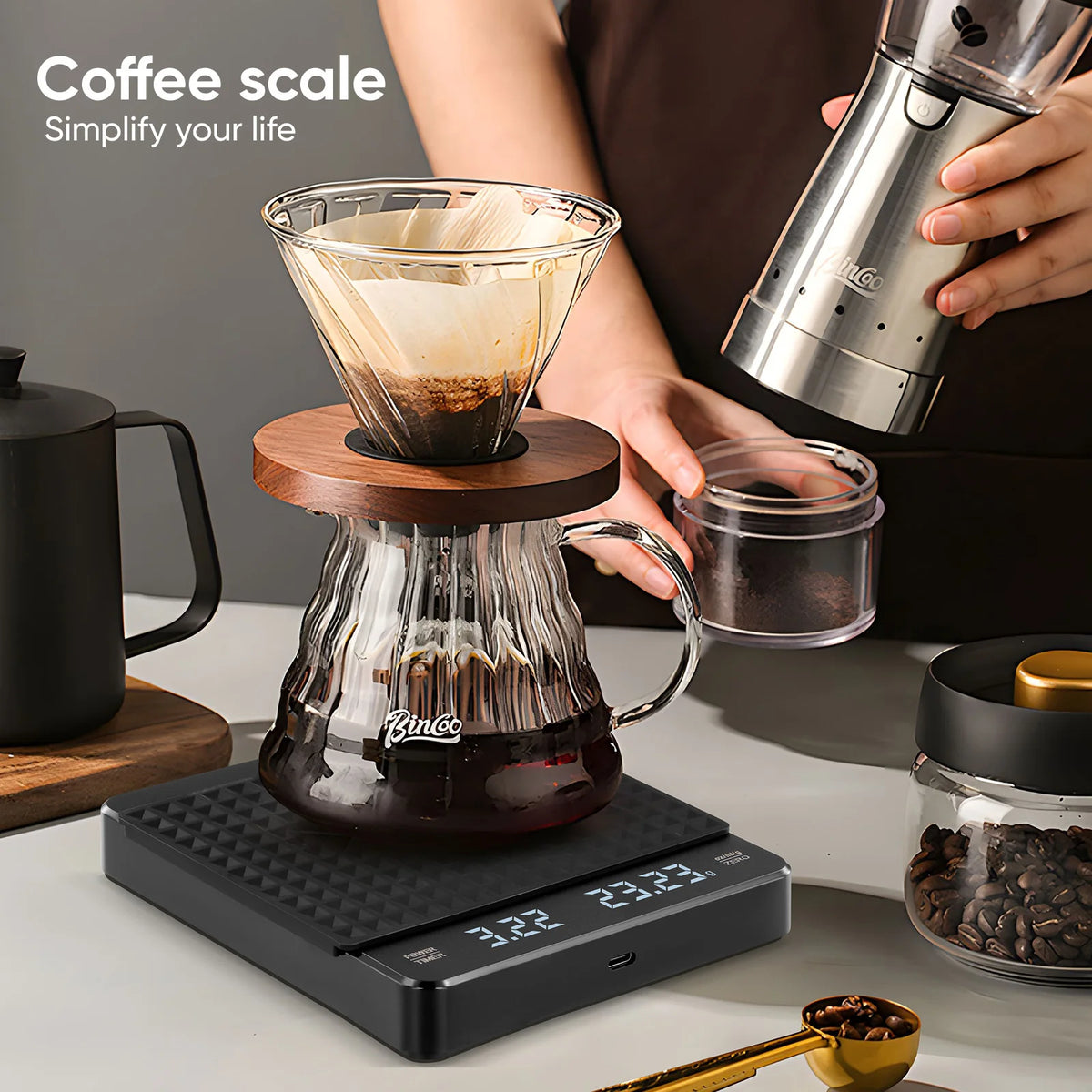 Digital Coffee Scale With Timer And Tare Function For Espresso