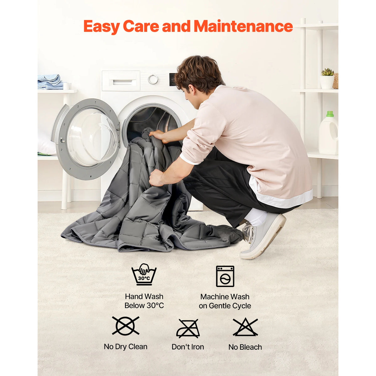 SucceBuy Cooling Weighted Blanket With Glass Beads