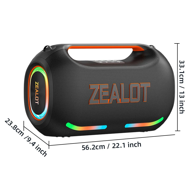 ZEALOT ZE41 Waterproof Bluetooth Speaker Deep Bass RGB Lighting