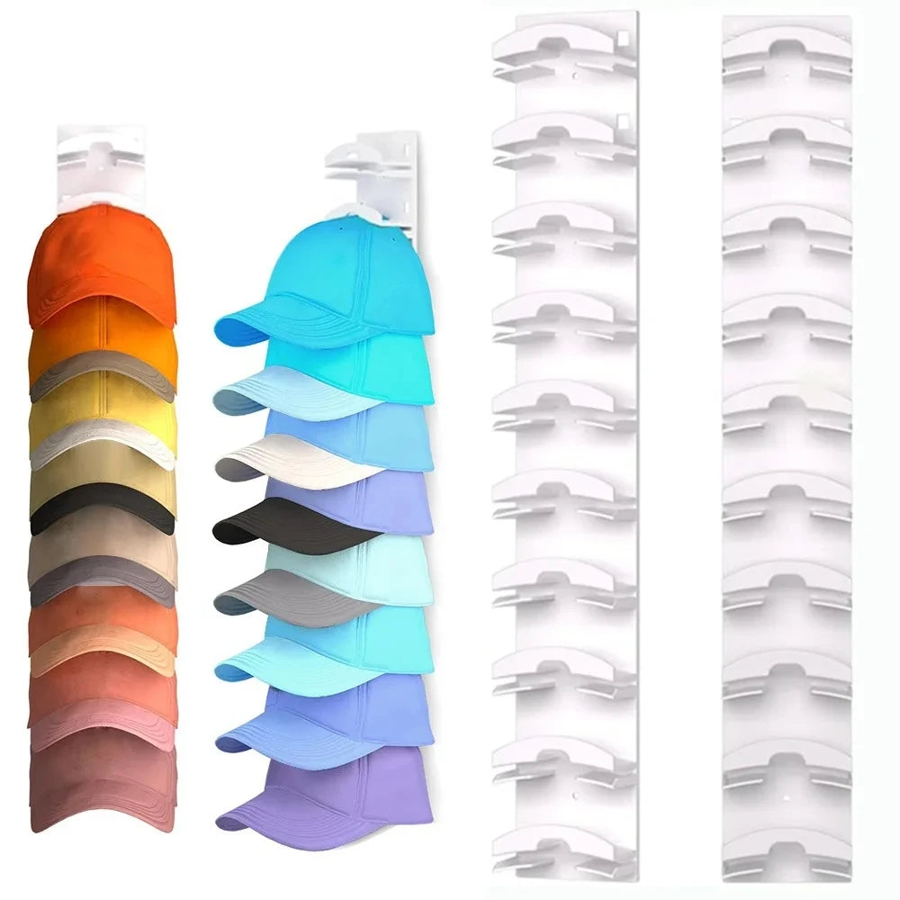 1Pcs Closet Hat Rack Baseball Cap Organizer Plastic Space Saving for Door Storage Holder Caps Hats Home Closet Entryway