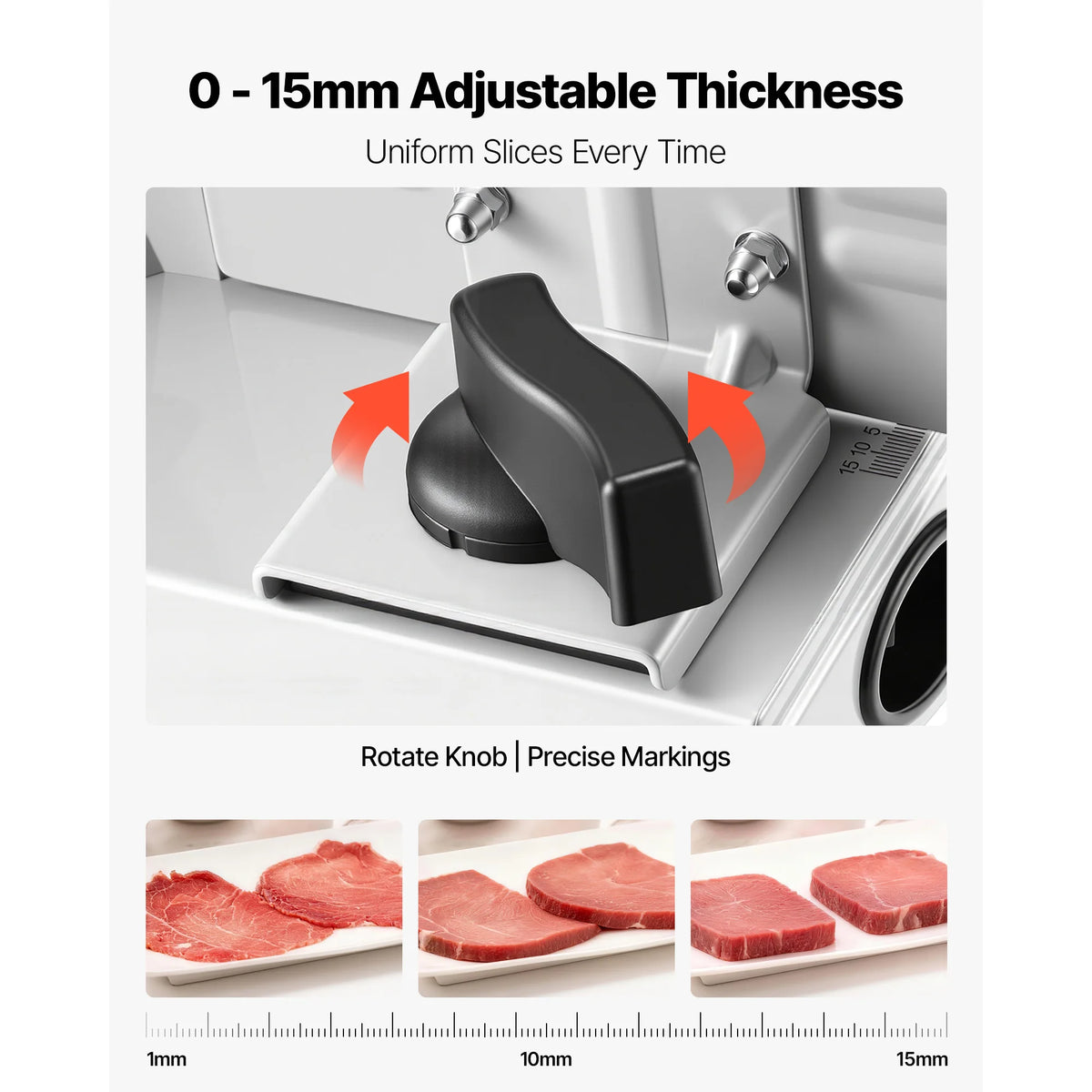 SucceBuy Electric Meat Slicer With Adjustable Settings