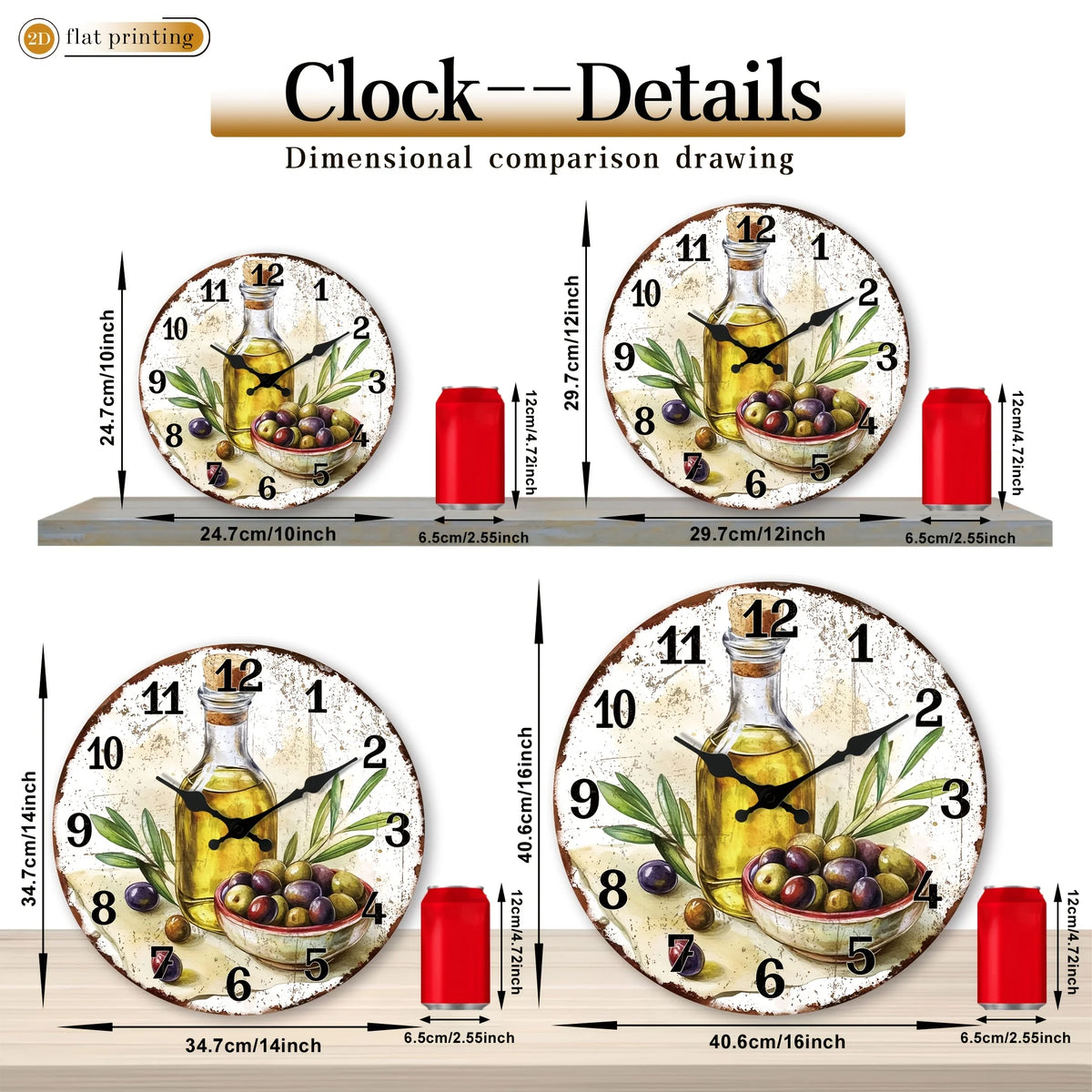 Silent Round Leaf Motif Wall Clock For Home Decor
