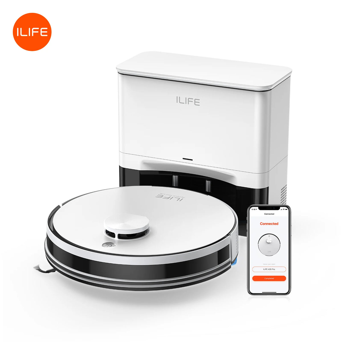 ILIFE A30 Pro Self-Emptying Robot Vacuum and Mop Combo