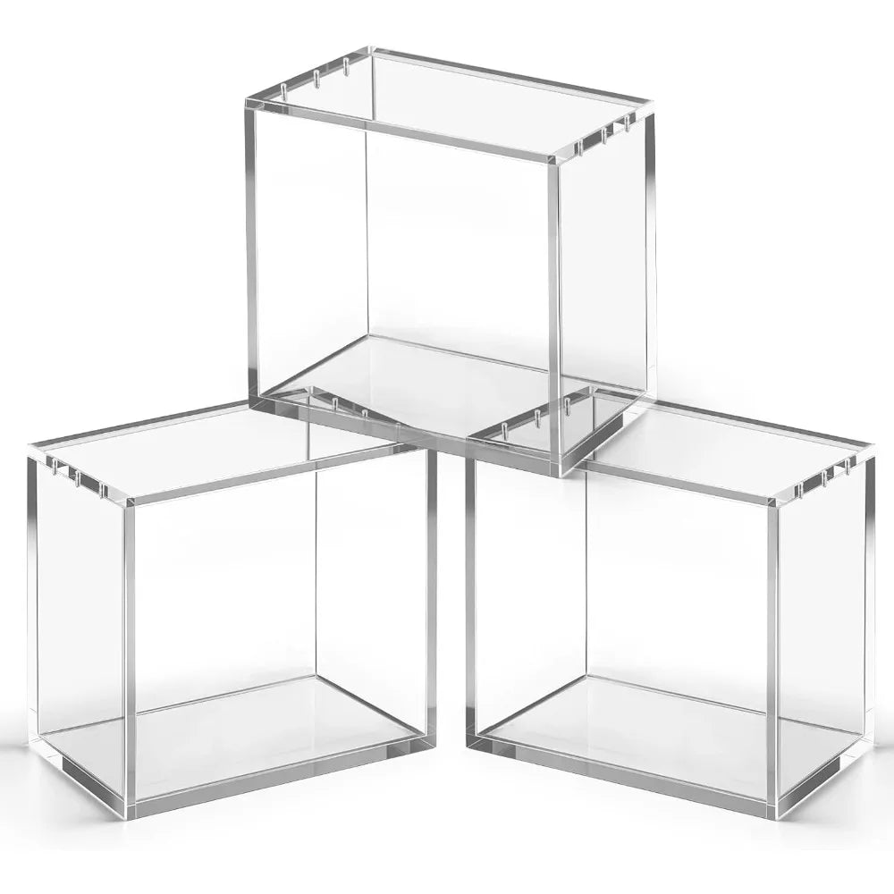 Collector's Showcase Magnetic ETB Acrylic Plastic Storage Box, 5mm Ultra-Transparent UV-Blocking Anti-Yellowing Top-Loading Dustproof Protector for Pokemon Elite Trainer Box, Modular Stackable Home Display Case, Acrylic Plast