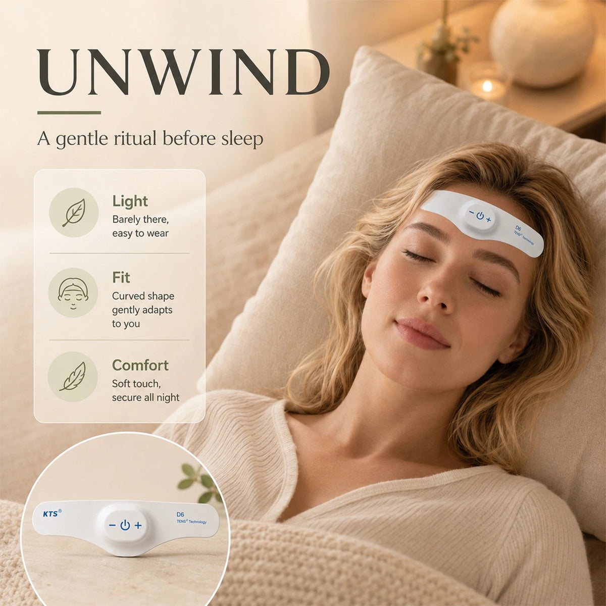 Jitesy Portable Rechargeable Ems Sleep Aid Device For Stress Relief