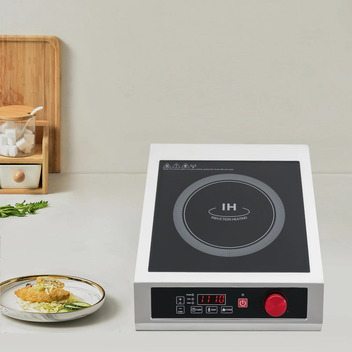 Sweetmile 3500W Commercial Induction Cooktop With 10 Level Control