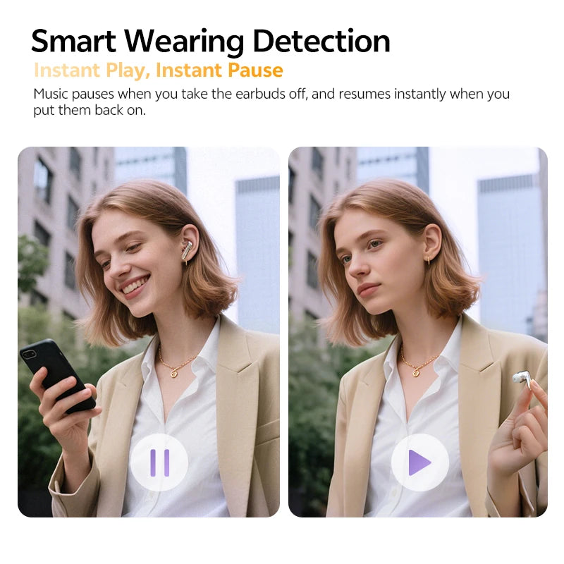 QCY MeloBuds N70 Wireless Earbuds With Adaptive Hybrid Noise Cancellation