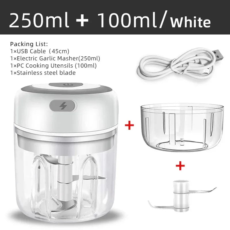 Mini Wireless Electric Garlic Crusher Portable USB Chopper
