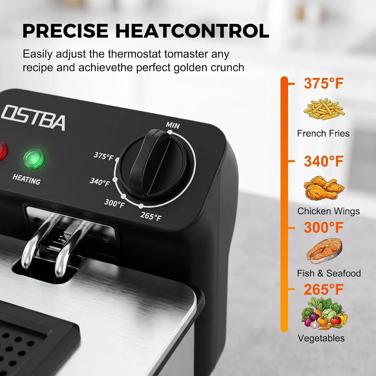 Premium Stainless Steel Electric Deep Fryer With Basket
