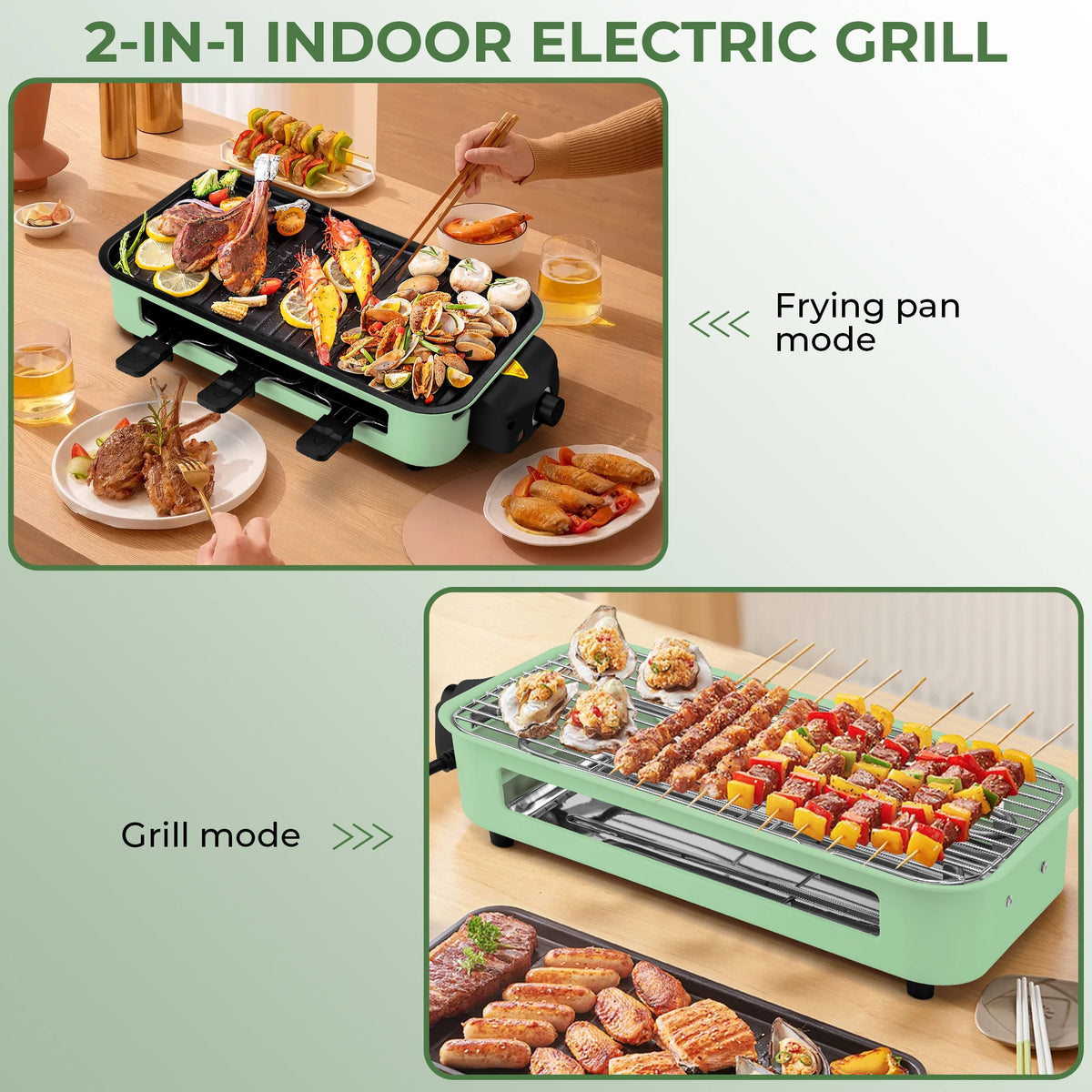 Suslas 1500W Smokeless Nonstick Electric Grill Pan