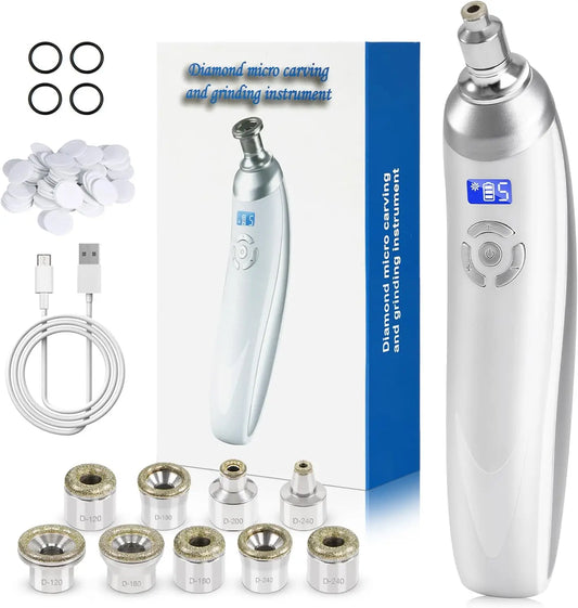 Diamond Microdermabrasion Machine, Portable Microdermabrasion Tool for Blackhead Removal, Facial Skin Care Device for Home Use