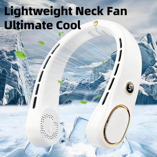 Portable Bladeless Hands Free Neck Fan For Personal Cooling