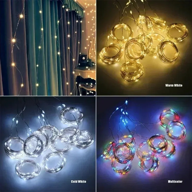 Solar Outdoor LED Curtain Lights for Garden Parties and Weddings