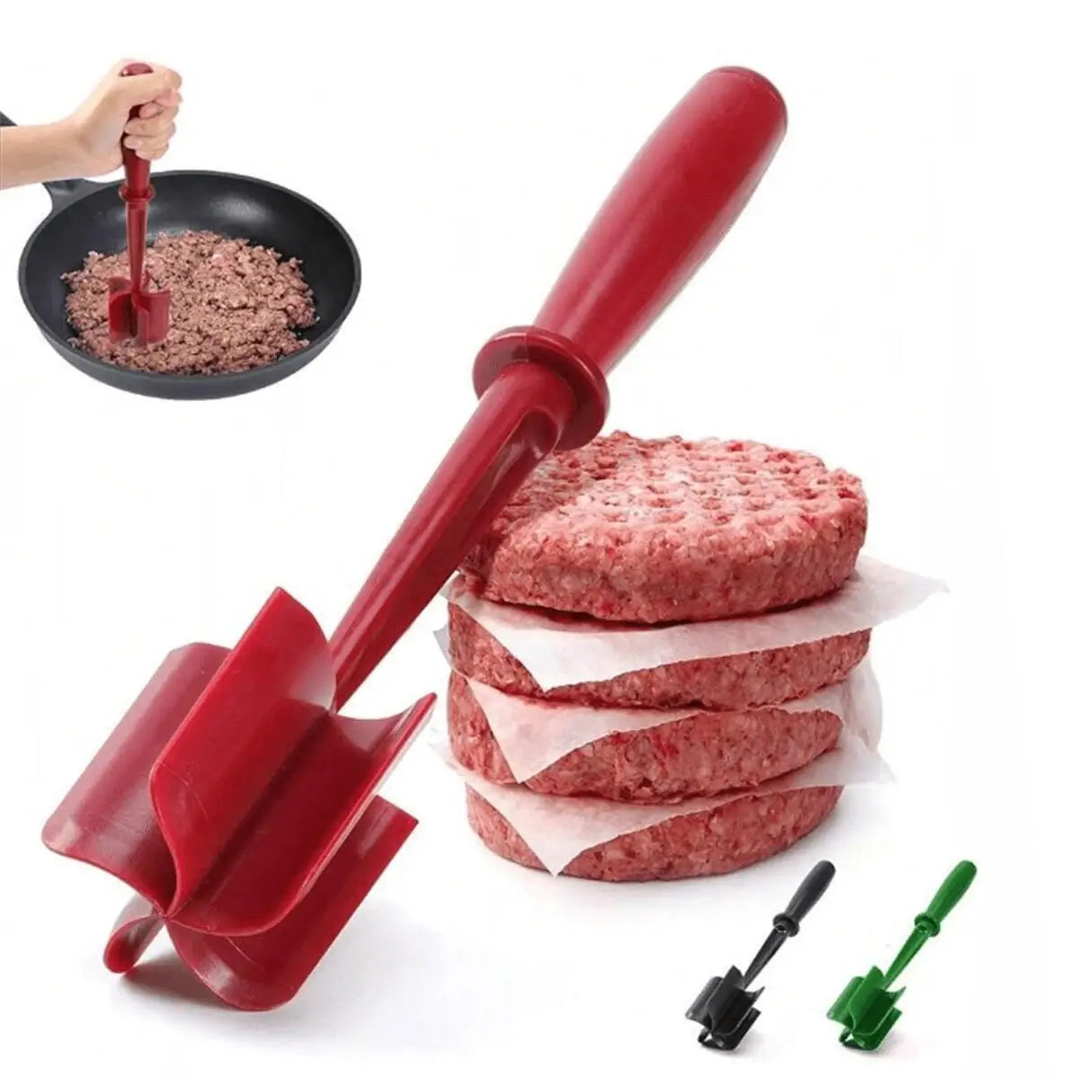Heat Resistant Plastic Meat Chopper For Ground Beef Smasher