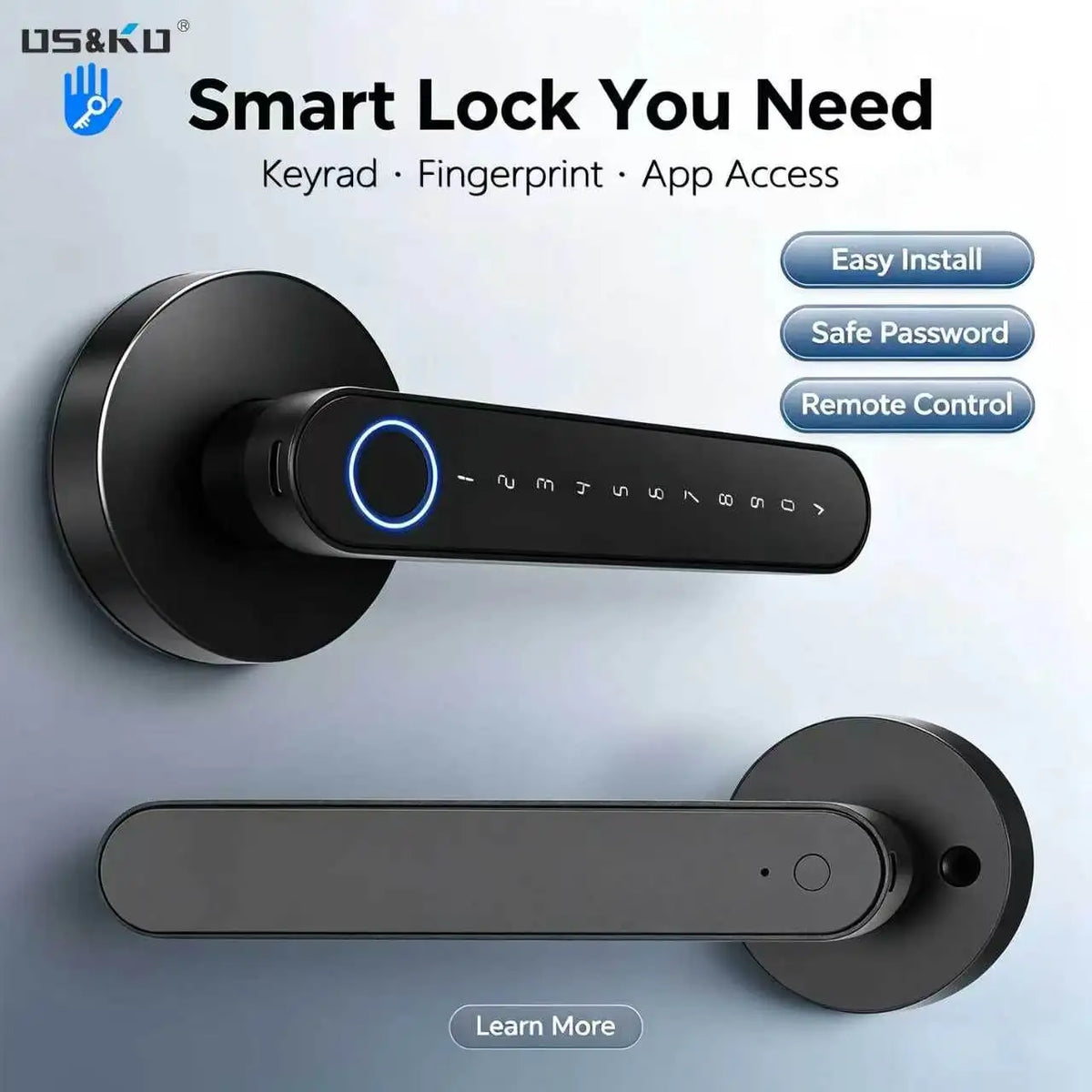 DSKDFTY Smart Fingerprint Door Lock With Keypad