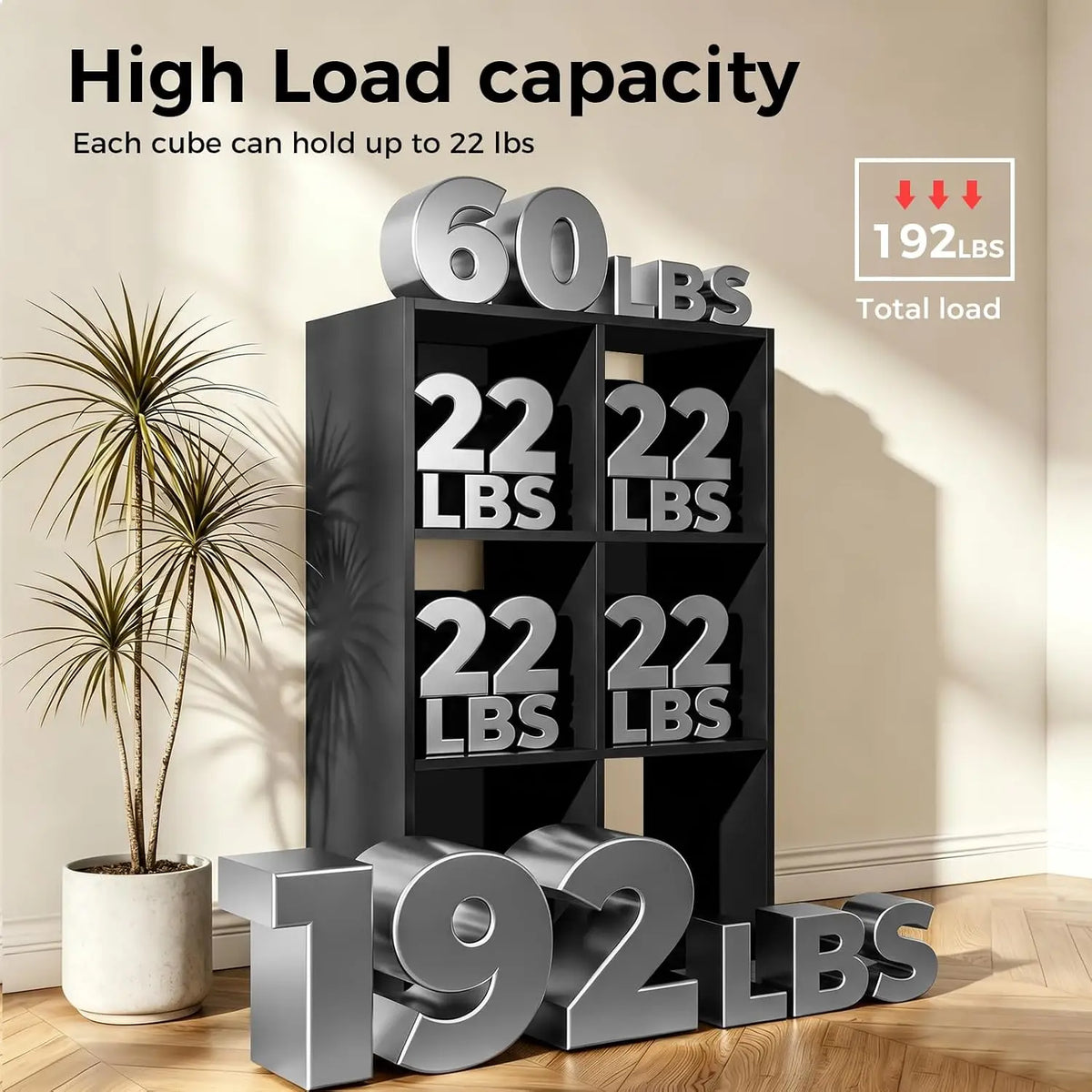 Modular Cube Storage Organizer Shelf For Home Office