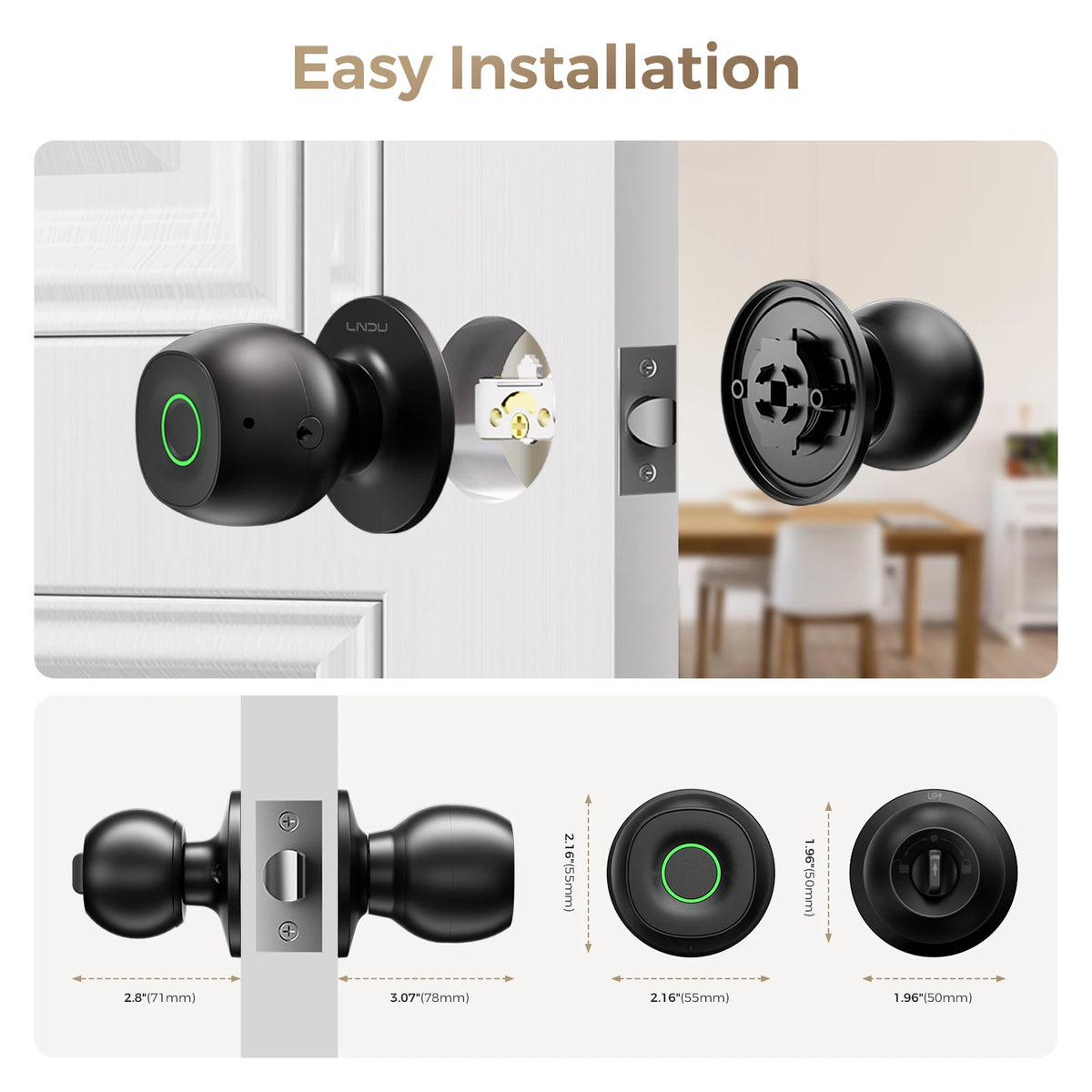 Secure Keyless Entry Smart Door Lock With Fingerprint Access and App Control