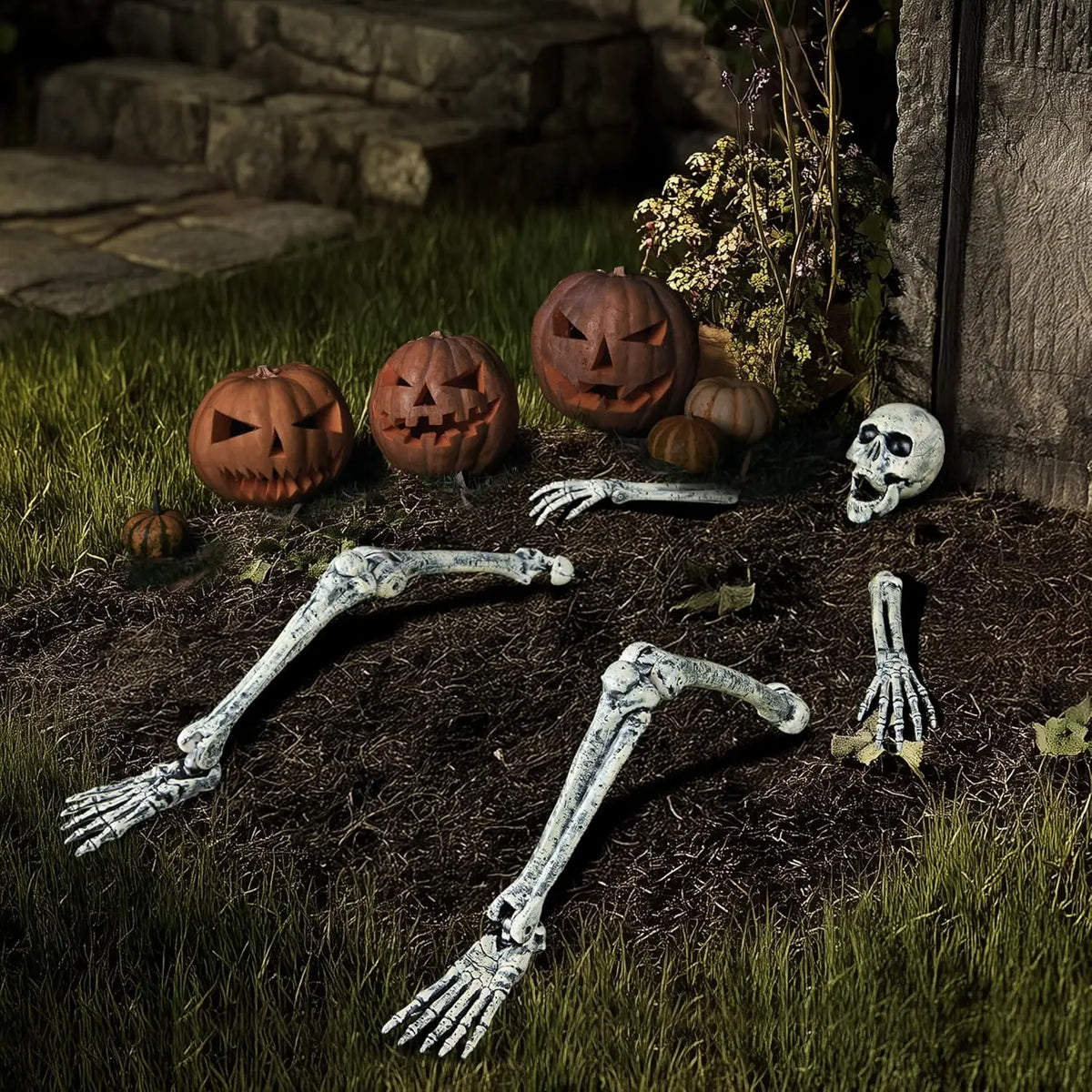 Halloween Skeleton Yard Stakes and Outdoor Decorations