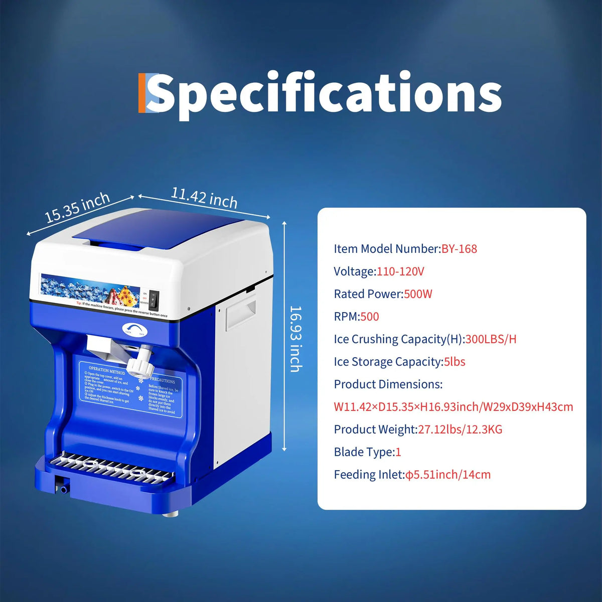 Acekool Commercial Shaved Ice Maker And Snow Cone Machine
