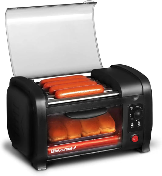 Five Roller Hot Dog Toaster Oven Stainless Steel Timer