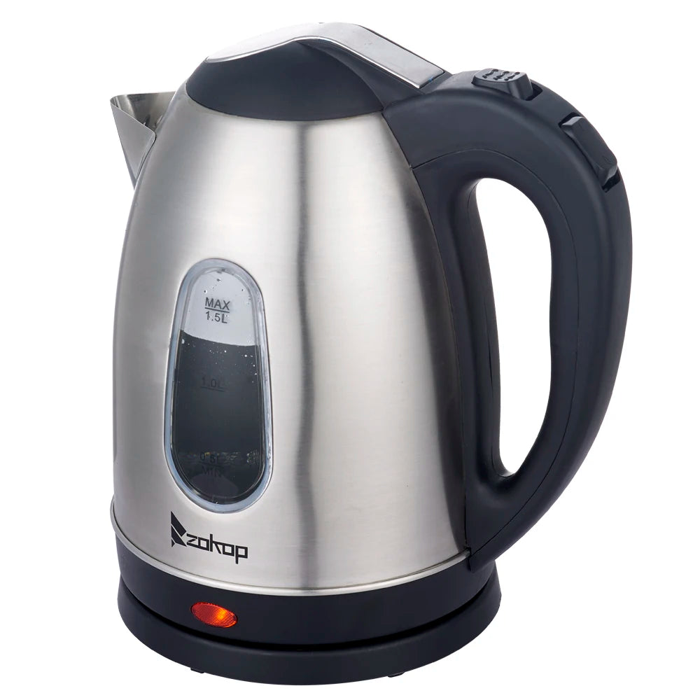 ZOKOP Stainless Steel Electric Kettle With Water Window
