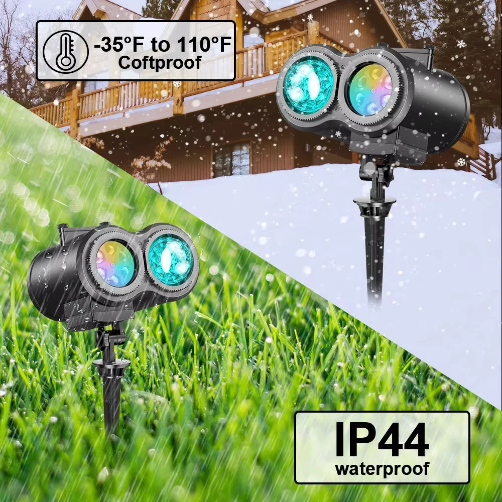 Outdoor Halloween And Christmas Moving Pattern Projector Lights