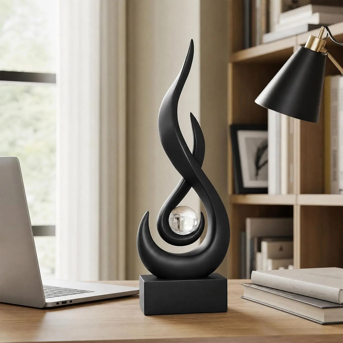Modern Abstract Flame Sculpture for Home Decor Figurine