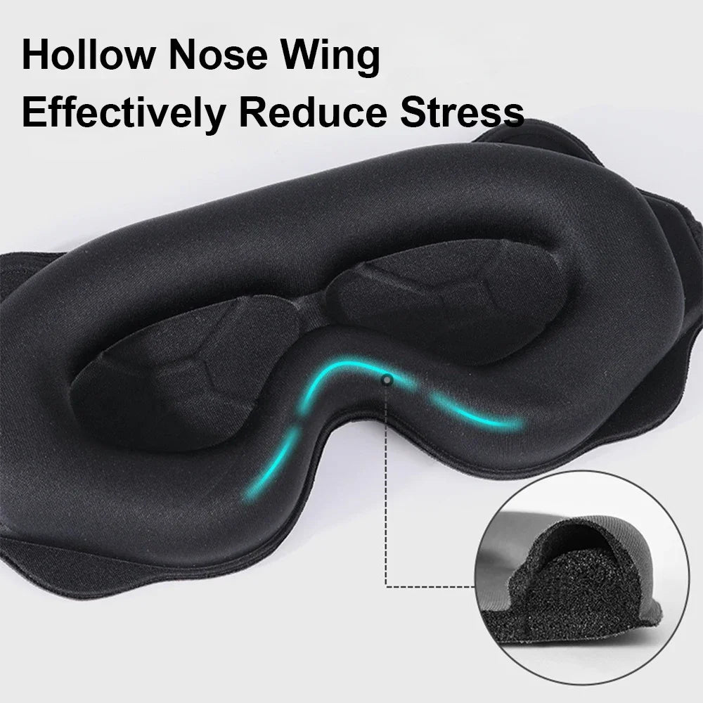 3D Light Blocking Sleep Mask With Soft Padded Eye Cover